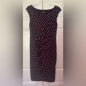 Connected Apparel Purple Polka Dot Dress